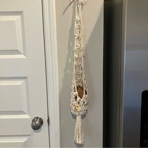 Handcrafted Macrame Plant Hanger - Cream